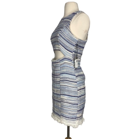 LOVERS + FRIENDS Crossroads Bodycon Dress in Blue Stripe - Picture 3 of 9